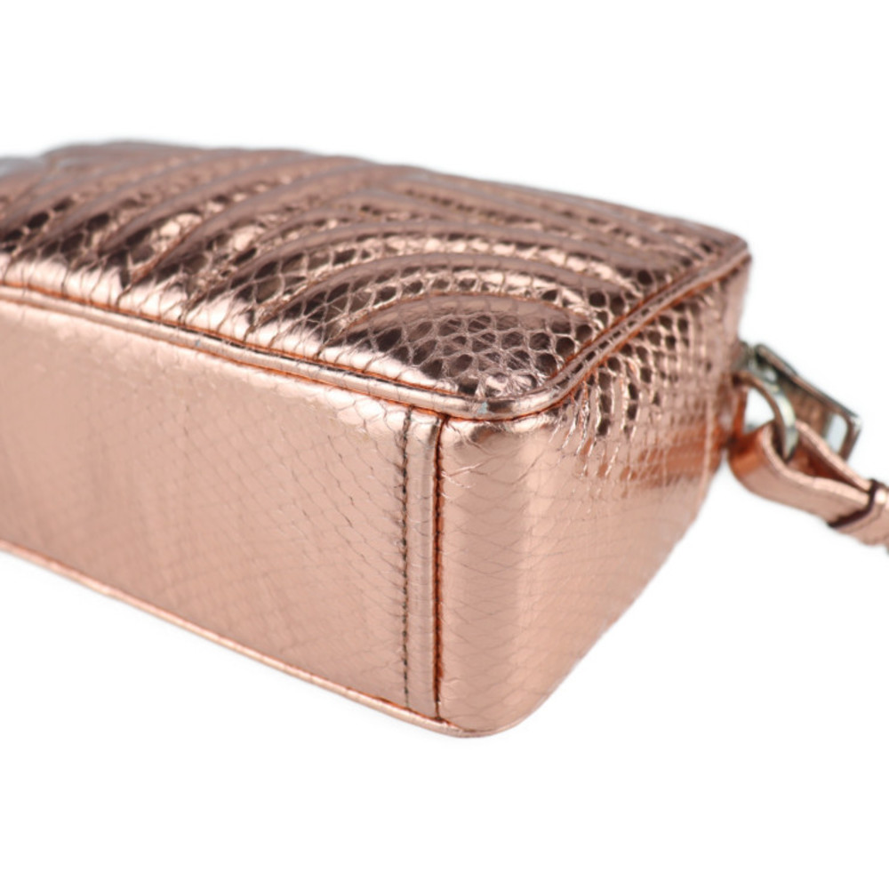 Prada Bag Python Chain Pink Shoulder Leather Impu… - image 5